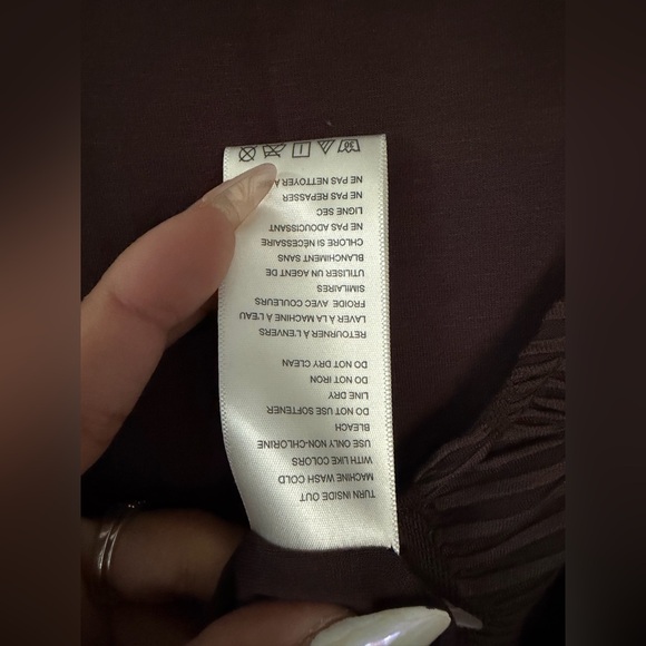 Free People Paulie Mini Dress Sz M Brown Open Back textured Long Sleeve NWT - Picture 5 of 11